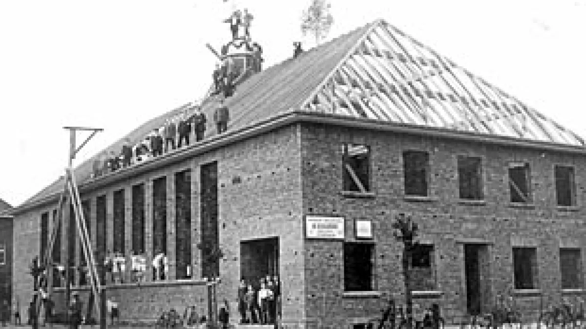 Richtfest der Kulturhalle Schiefbahn