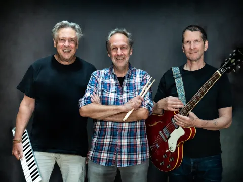 Fusion Trio /  Drei Männer mit Instrumenten 