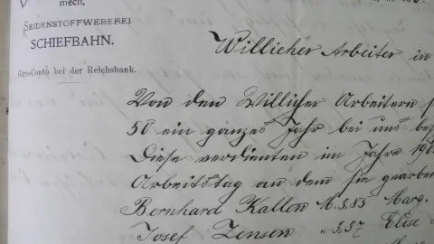Auszug aus einer Akte in Sütterlin-Schrift