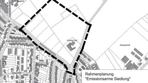 Emssionsarme Siedlung Anrath - Übersichtsplan