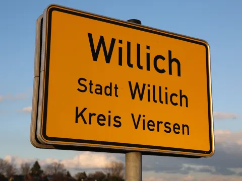 Ortsschild Willich