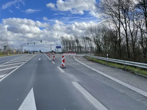 Sperrung Auffahrt A 44 Richtung Mönchengladbach-Ost