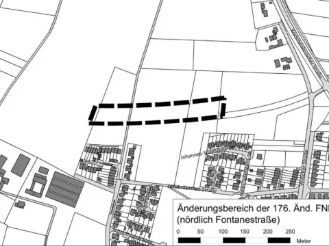 Betroffener Planbereich 176. FNP-Änderung 