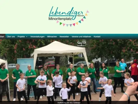 Screenshot der Website lebendiger Minoritenplatz