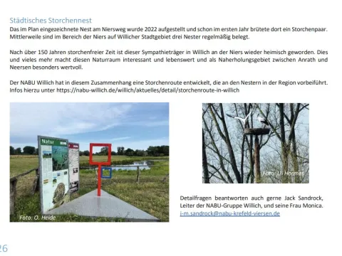 Blick auf Seite 20 aus Broschüre 20 Jahre BBA mit Storchennest  