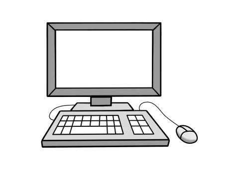 Computer mit Tastaur und Maus