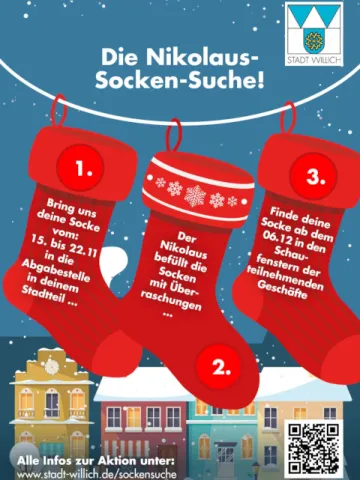 Plakat Die Nikolaus-Socken-Suche