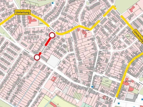 Plan Sperrung Virmondstraße 